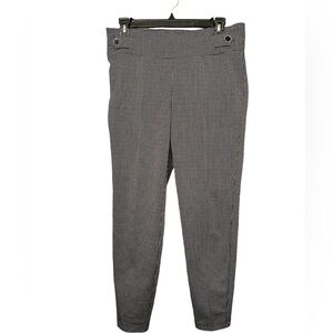 Soho apparel limited pull on black-and-white stretch dress pants size medium